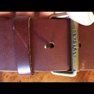 Burberry Dark Brown Leather Belt
